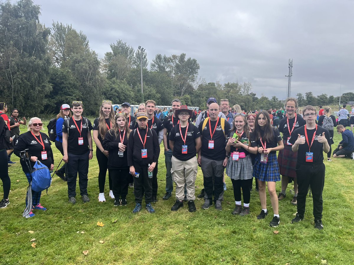 5 miles down, 15 to go!! 
<a href="/official_DHS/">Dalkeith High School</a> <a href="/polar_academy/">The Polar Academy</a> <a href="/thekiltwalk/">Kiltwalk</a>