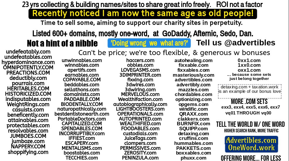 domainables's tweet photo. Hundreds of one-word #dotcom #domains Don't miss out!!
#copayable #detaxing #custodials #jumboes #shoppifying #escapery
THESE are how to get ๐
ฝ๐
พ๐๐
ธ๐
ฒ๐
ด๐
ณ
... ๐ฎ๐ป๐ฑ ๐ฟ๐ฒ๐บ๐ฒ๐บ๐ฏ๐ฒ๐ฟ๐ฒ๐ฑ... https://t.co/so5pj9Q0xJ