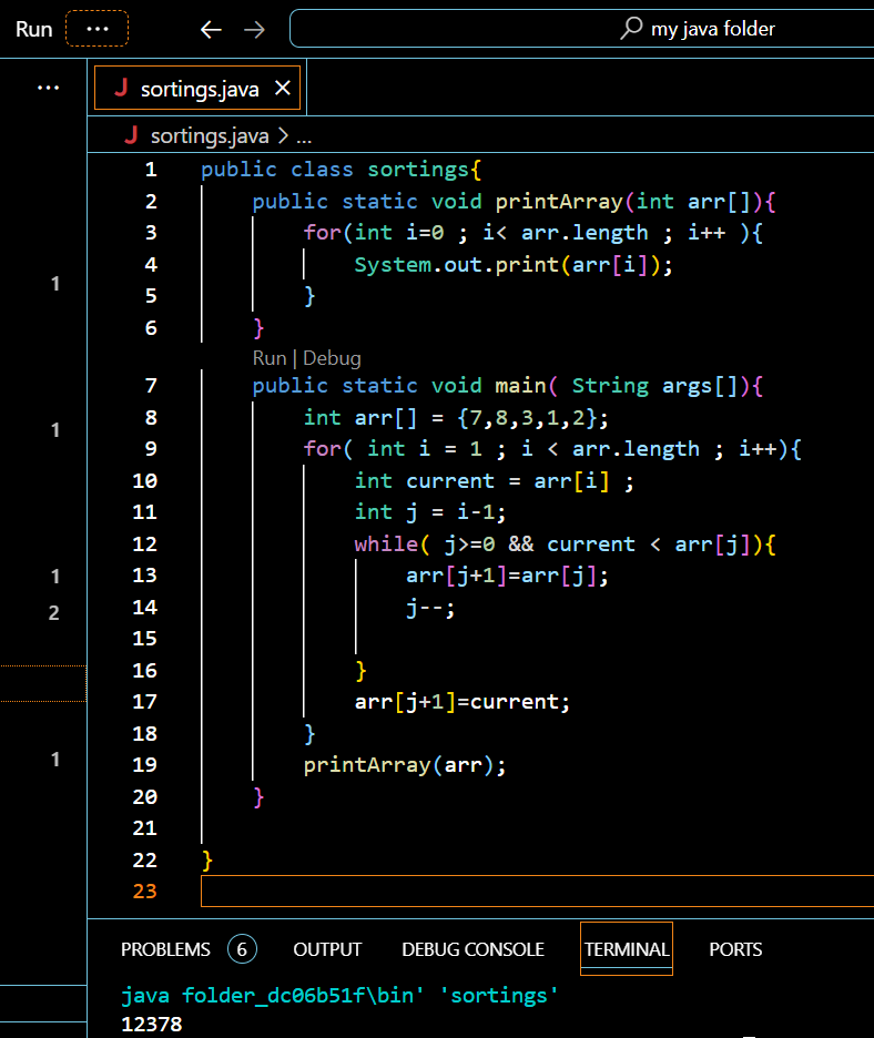 imAYadav17's tweet photo. Delving deeper into Java with sorting algorithms today! Covered Bubble Sort, Selection Sort, and Insertion Sort—essential foundations for efficient data handling. #java  #SortingAlgorithms #DSA #CSE @ShradhaKhapra_ @autodesk @Google @Microsoft https://t.co/CBer35gRjY