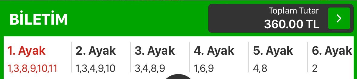 Yarışlar sentetiğe alınınca biz de bu sefer hesaplarımızı kuma göre yapalım dedik nasıl olsa piste uygun analiz yapınca tutmuyor. Sokağa atacak 360₺niz varsa aşağıdaki kuponu hemen yatırın ve hesabınızdan para eksilsin. Bol şanslar 👍🍀  #Altılı #ganyan #koşu #atyarışı #spor