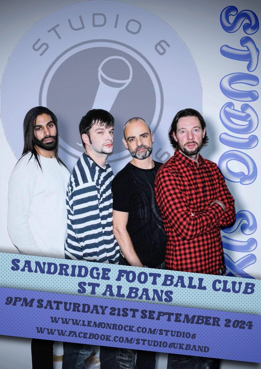 ⚪️⚫️MUSIC AT THE RIDGE⚫️⚪️

Fancy a night of good music &amp; drink? Well you’re in luck, this Saturday we welcome local band Studio 6 down at the ridge. Their set starts at 9, with rumours of Jack Mooney as the warm up

Come &amp; support the club &amp; pay my photoshop licence this month