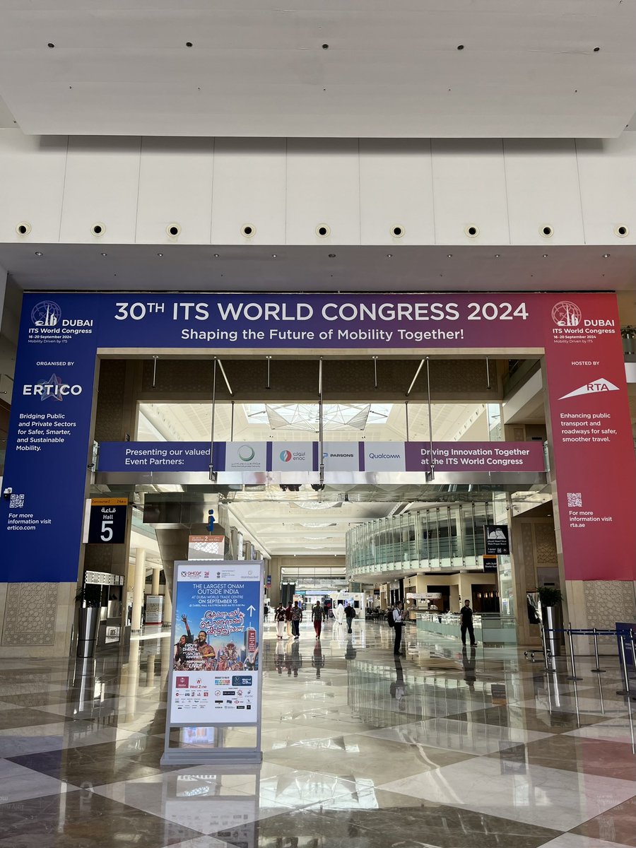 🎉 We are finally here in Dubai for the ITS World Congress!

🌟The stage is set, and we are ready to bring you the latest in intelligent transport systems, straight from the heart of this iconic city. #ITSDubai2024

🚀Let the journey begin!
