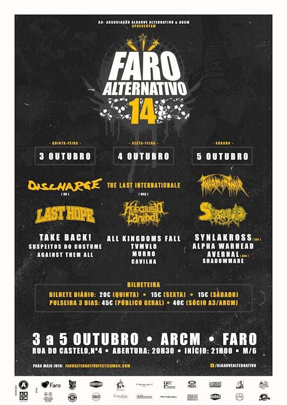WOMetalradio's tweet image. Faro Alternativo - 14 Anos A Construir O Underground!

buff.ly/3N6Iubz 

#A3 #AgainstThemAll #AllKingdomsFall #AlphaWarhead #ARCM #Avernal #Cavilha #Discharge #FaroAlternativo #HolocaustoCanibal #LastHope #LastInternationale #Murro #Serrabulho #Shadowmare