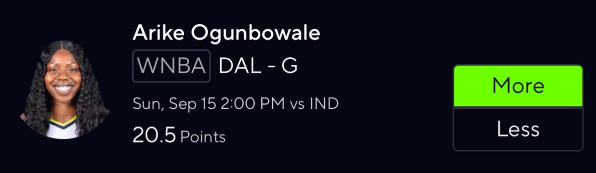 TAKE YOUR GUARDS VS FEVER 😤

🏀WNBA Play #2
Arike Ogunbowale o20.5 points 🔥🤝🏽

❤️ this post if your ready for play #3 and I’m dropping ASAP at 25+❤️⤵️