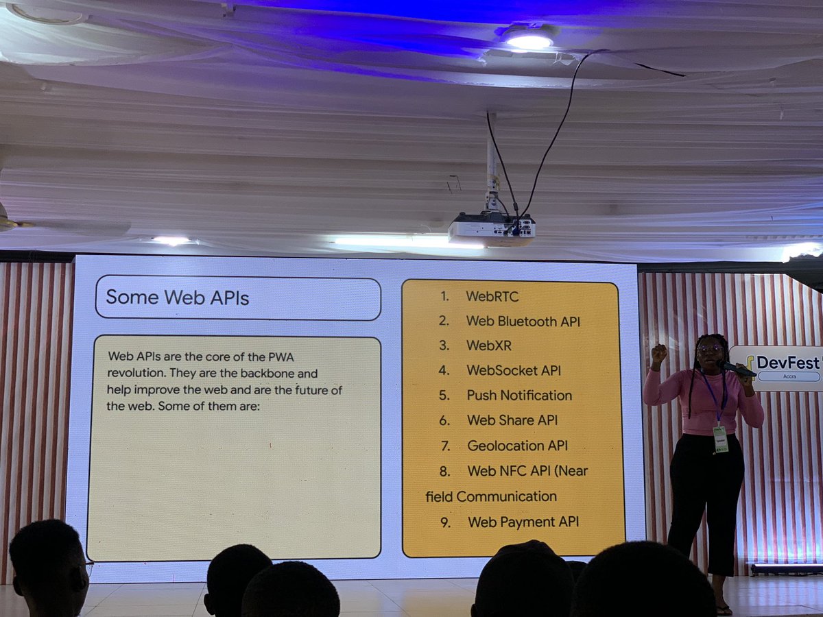 aziz_cockra's tweet image. Loved @mchelleOkonicha&apos;s session on Web APIs, Web Assembly &amp;amp; Web Performance at DevFest Accra 2024! Inspiring insights from a true web tech expert. Web Assembly&apos;s potential to boost performance is huge! Thanks for sharing, Michelle! #WebTech #DevFestAccra #WomenInTech