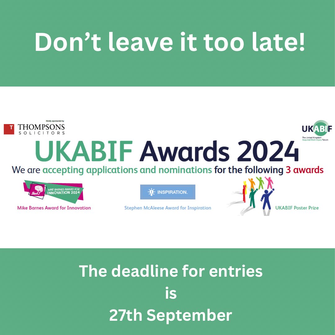 ⭐️⭐️We are still accepting nominations for the UKABIF Awards 2024!⭐️⭐️

This year's awards include:

🏆The Mike Barnes Award for Innovation 2024
🏆The Stephen McAleese Award for Inspiration
🏆The UKABIF Poster Prize

The UKABIF Awards 2024 are a great opportunity to promote