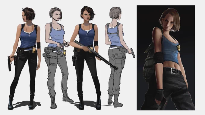 Concept art | Resident Evil 3 - Jill Valentine 