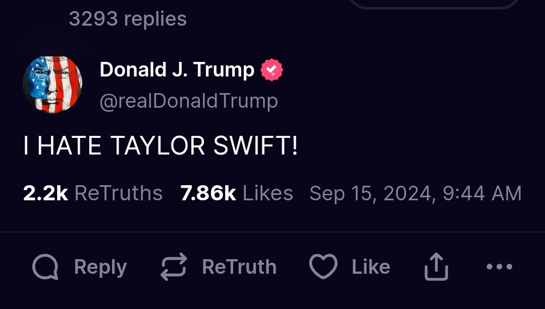JoshAtts's tweet image. I'll take 'How to piss off 284 million people' for $1000, Alex.

#maga #taylorswift