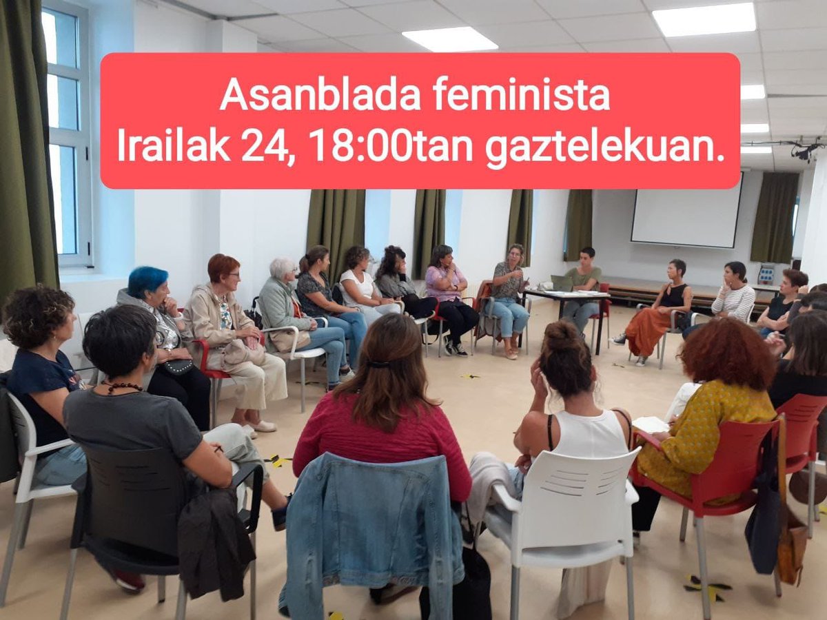 Irailaren 24an, arratsaldeko 18:00tan gaztelekuan egingo dugun asanblada feminista garrantzitsua izango da, bertan Zarauzko mugimendu feministari buruz hitz egin eta hainbat kontu argituko ditugulako.
Animatu bertan parte hartzera!