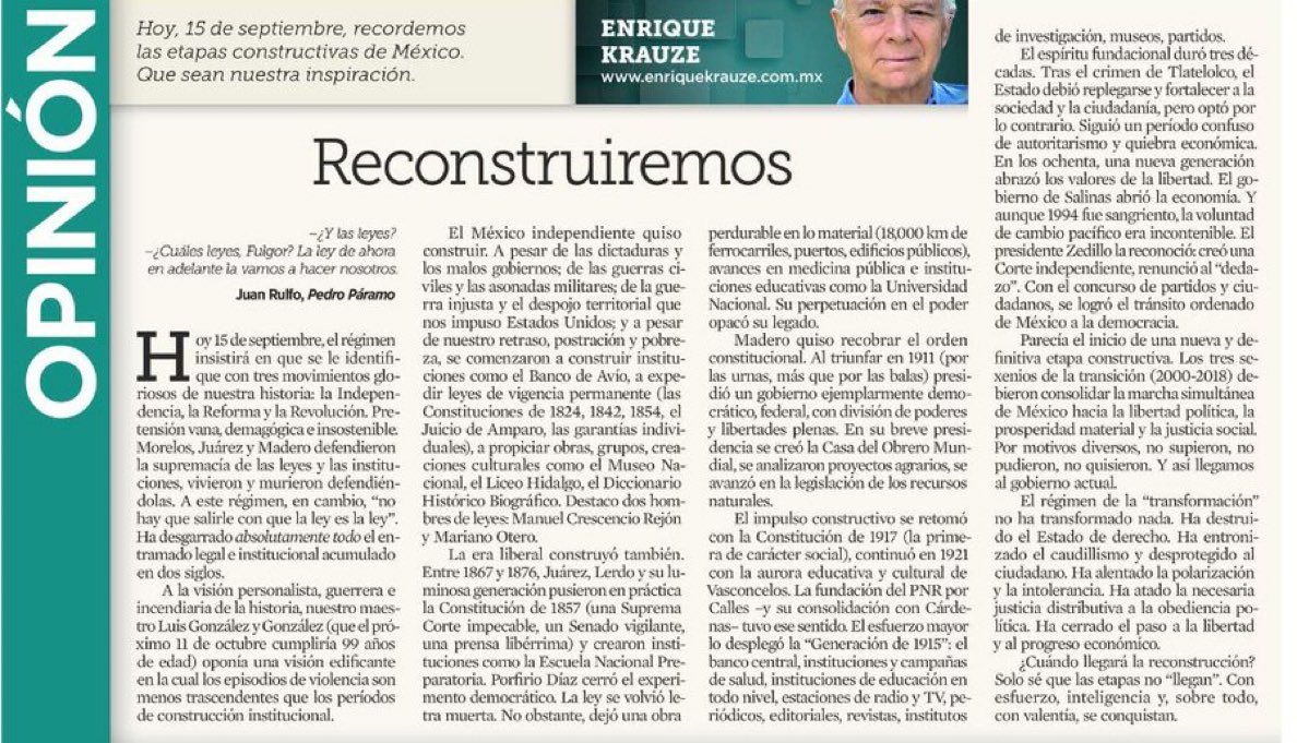 El régimen ha destruido el entramado legal e institucional acumulado durante dos siglos. Encontremos inspiración en la historia para reconstruirlo.