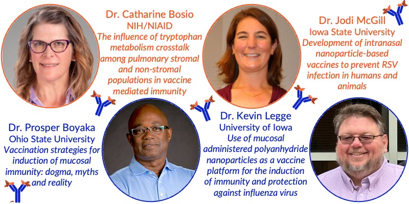 Monday's Symposium III at #AIC2024 will focus on mucosal vaccines, and features talks by Drs. Catharine Bosio, Prosper Boyaka, Jodi McGill, and Kevin Legge <a href="/LeggeLab/">Kevin Legge Lab</a>.