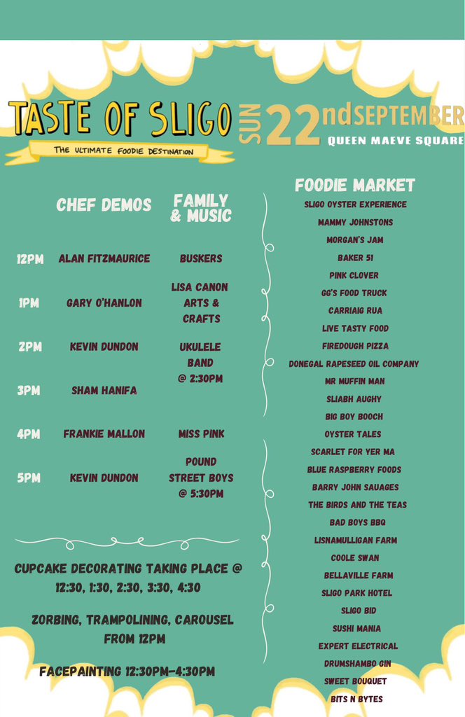 Here we go Taste of Sligo Food Festival 😎🌞