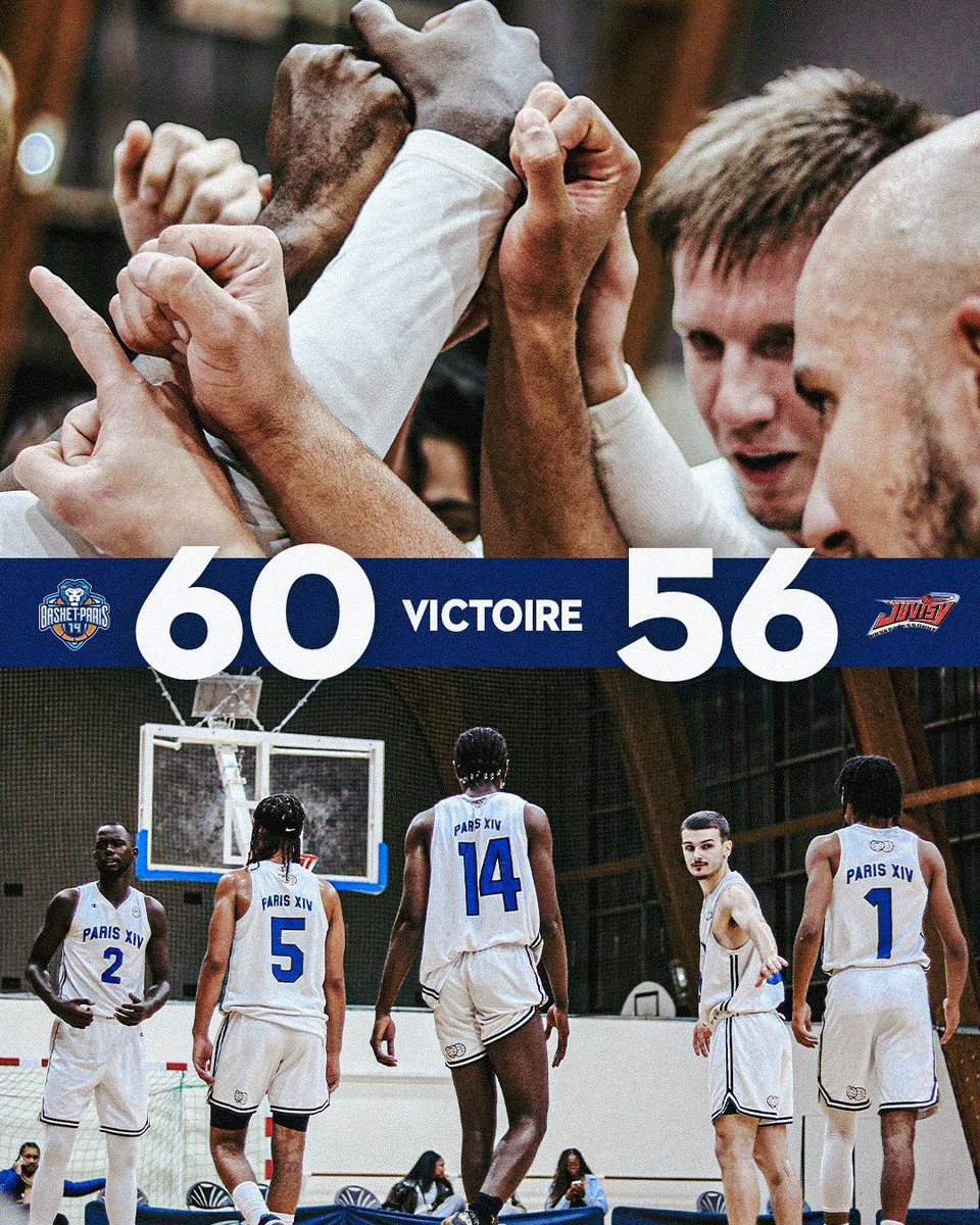 Une 1ere victoire en Championnat NM3 pour notre Équipe 1 ! 💪🚀💥💙

La volonté défensive de coach Will a été respectée et le premier succès affiché au compteur fera du bien, avant le déplacement chez les favoris de la Poule, Courbevoie, la semaine prochaine…