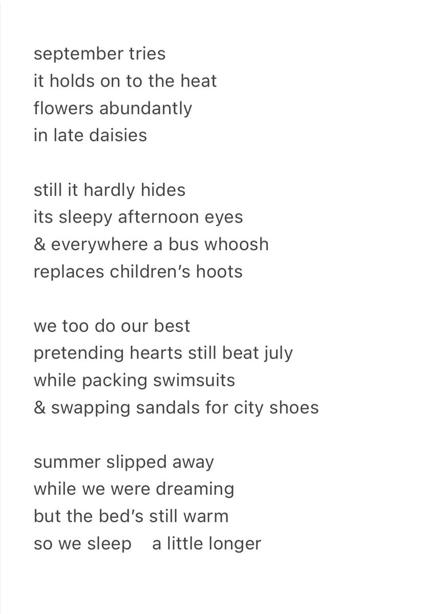 september tries
it holds on to the heat
flowers abundantly
in late daisies

still it hardly hides
its sleepy afternoon eyes…