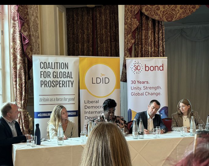 STOPAIDS are on the <a href="/_LDID/">Lib Dems in International Development</a> global health panel today with Dr Titilola Banjoko, <a href="/CGDev/">Center for Global Development</a> <a href="/THETlinks/">Global Health Partnerships (formerly THET)</a> and <a href="/CalumMillerLD/">Calum Miller</a> making the case for multilateral action - <a href="/GlobalFund/">The Global Fund</a> <a href="/UNITAID/">Unitaid</a> <a href="/gavi/">Gavi, the Vaccine Alliance</a> - to coordinate global responses to health challenges <a href="/LibDemConf/">Lib Dem Conference 🔶</a>