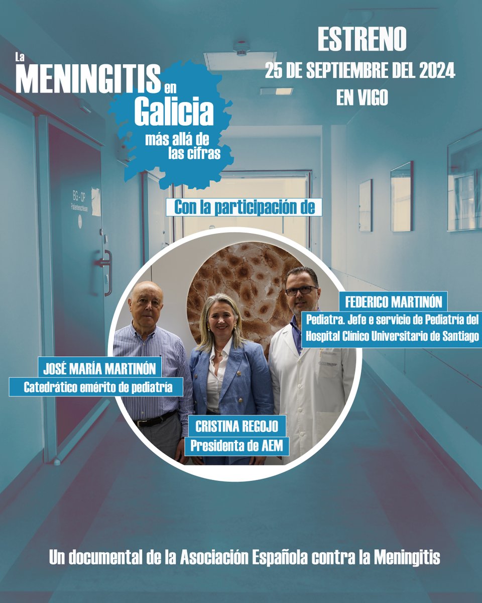 Gracias a ambos por vuestra participación en el documental y por acompañarnos el 25 de septiembre en el estreno de este.

👉Regístrate para asistir gratis en contralameningitis.org/premier-docume….

<a href="/santiagosergas/">Área Sanitaria de Santiago e Barbanza</a> #LaMeningitisenGalicia #Meningitis #Derrotarlameningitis #FedericoMartinon