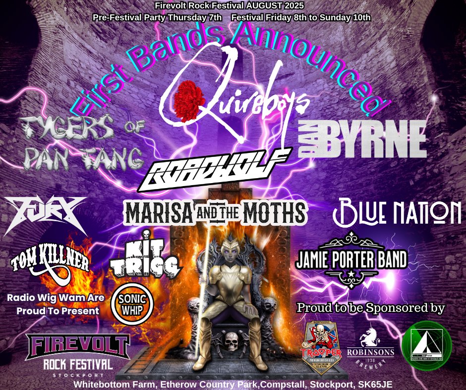 Rock People Management (@rockpeoplemgmt) on Twitter photo ☀ <a href="/Firevoltrokfest/">Firevolt RockFestival</a> have announced their first bands for 2025☀
We are delighted <a href="/KitTrigg/">Kit Trigg 🎸</a> will be playing this rather marvellous festival ‼
Ticket link:
gigantic.com/firevolt-mcr-f…
All info on Official website:
firevoltfestival.co.uk
#keepmusiclive ☀ <a href="/Firevoltrokfest/">Firevolt RockFestival</a> have announced their first bands for 2025☀
We are delighted <a href="/KitTrigg/">Kit Trigg 🎸</a> will be playing this rather marvellous festival ‼
Ticket link:
gigantic.com/firevolt-mcr-f…
All info on Official website:
firevoltfestival.co.uk
#keepmusiclive