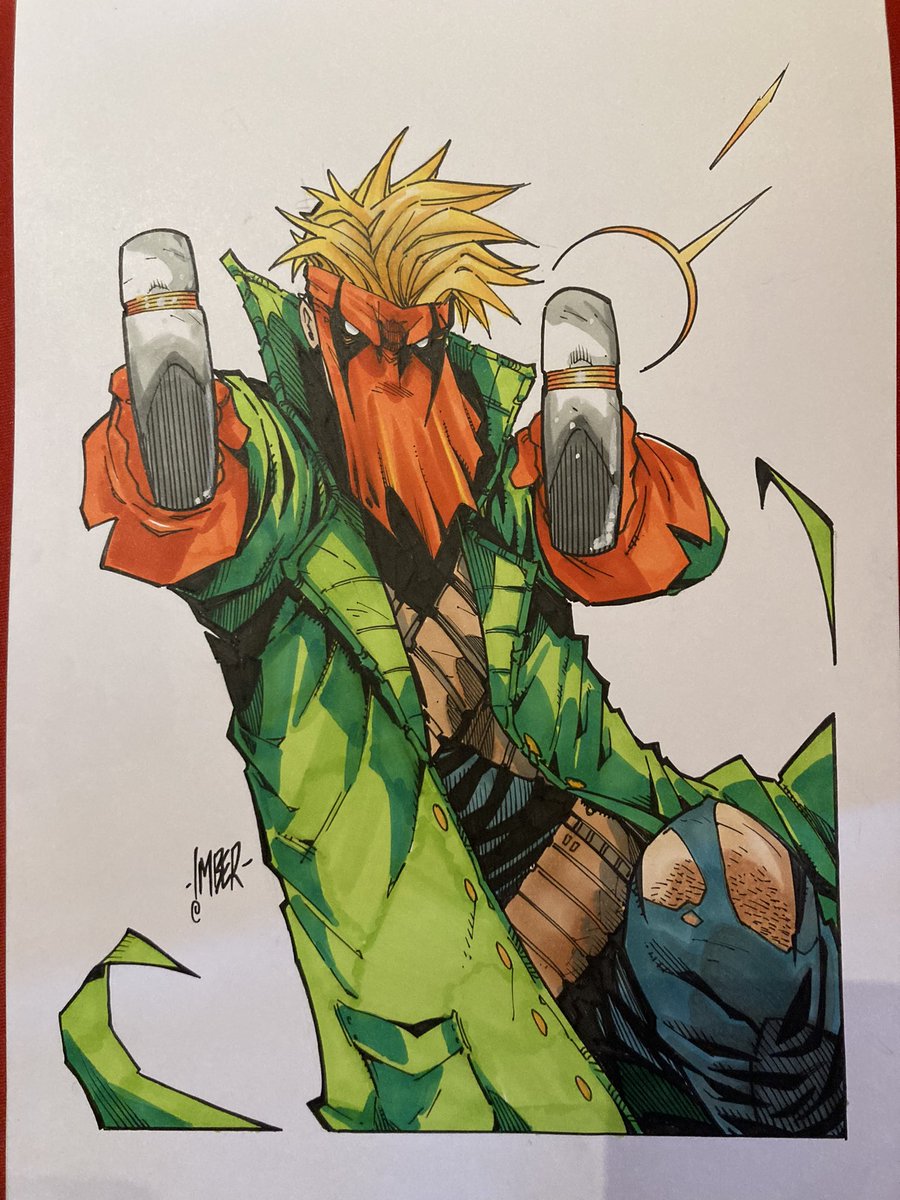 RECKLESS_IMBER's tweet photo. Finished the Grifter which a guy saw and wanted one on his Sketchbook. Which came out way better! https://t.co/KiFZmqF8Lm
