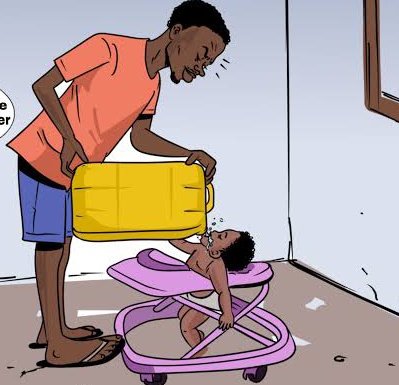 Her: "Baby could you please give the baby some water..."
Me: