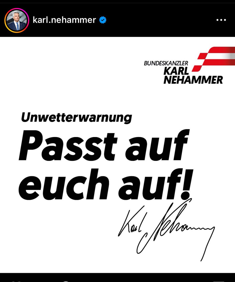 Peak Individualisierung von Umwelt-/Klimaschutz und Folgen nach jahrelangem Nichtstun bzw. bremsen. #Nehammer