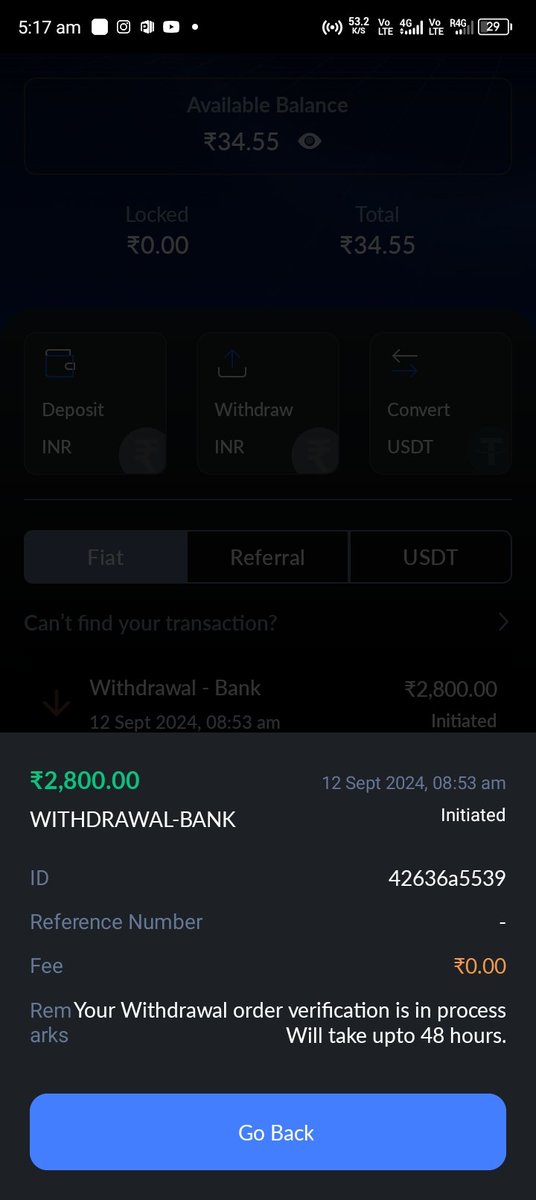 dulal_bolida's tweet image. @Pi42Exchange 
@Pi42Team
I still haven’t received any update regarding my withdrawal issue. It’s frustrating to see no progress or communication. When can I expect my ₹2,800 to be released? Please resolve this matter as soon as possible!  
#Pi42 #UnresolvedIssue #SupportNeeded