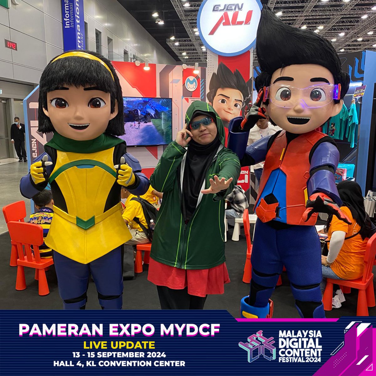 ejen_ali's tweet image. It’s a wrap!
Terima kasih sebab follow Ejen Ali di KLCC Convention Center dari awal sampai akhir.
Harap kita berjumpa lagi di event seterusnya! 🙌
#levelupplay #eatm2 #primeworks #ejenali #mydcf #satriabangkit