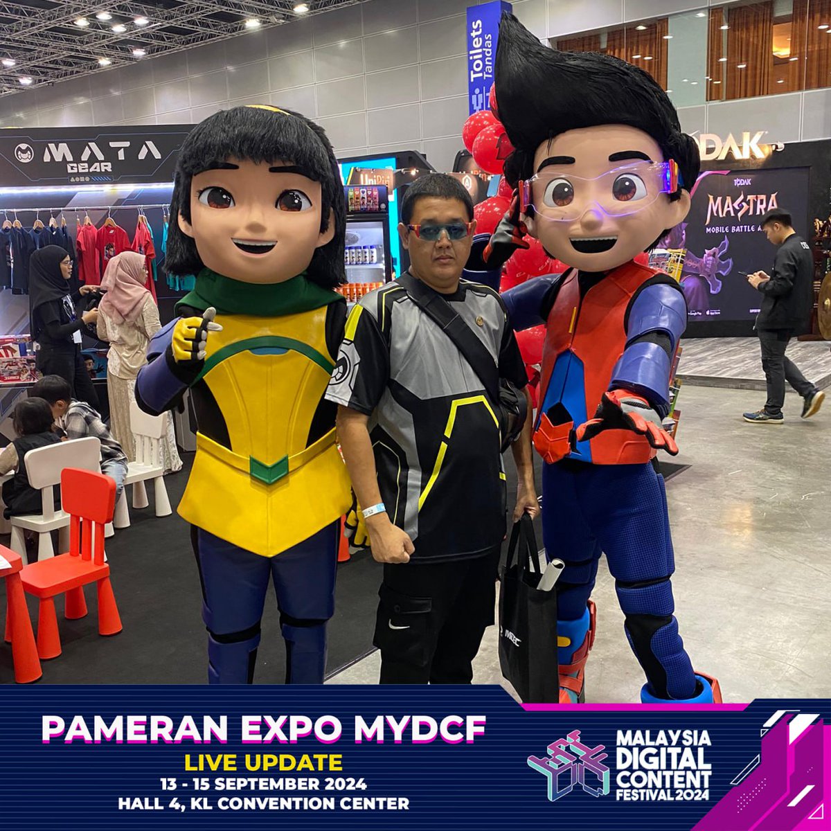 ejen_ali's tweet image. It’s a wrap!
Terima kasih sebab follow Ejen Ali di KLCC Convention Center dari awal sampai akhir.
Harap kita berjumpa lagi di event seterusnya! 🙌
#levelupplay #eatm2 #primeworks #ejenali #mydcf #satriabangkit