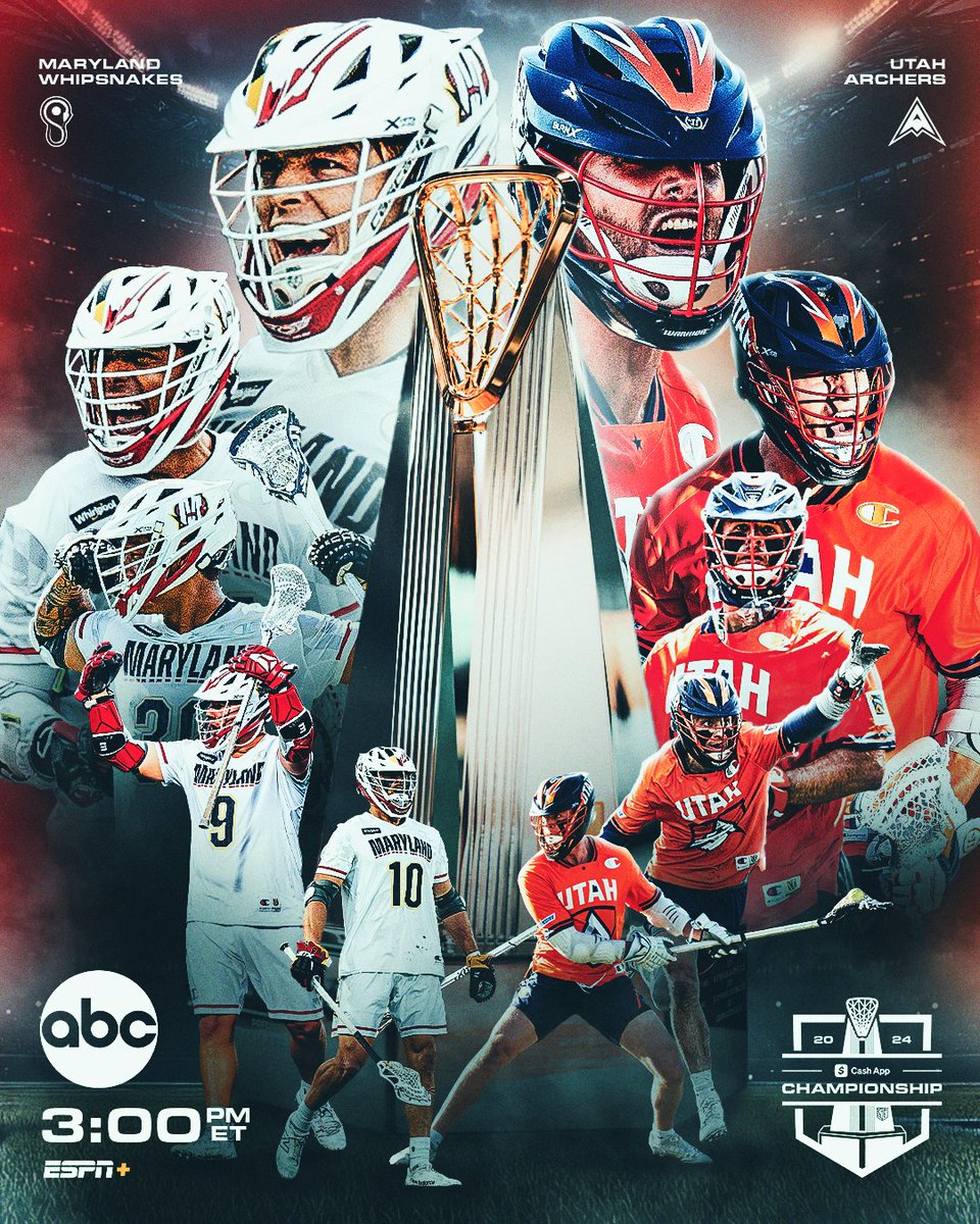 IT'S CHAMPIONSHIP SUNDAY 🏆

Who will win it all? 
<a href="/PLLWhipsnakes/">Maryland Whipsnakes</a> vs. <a href="/PLLArchers/">Utah Archers</a> 
3 PM ET on ABC