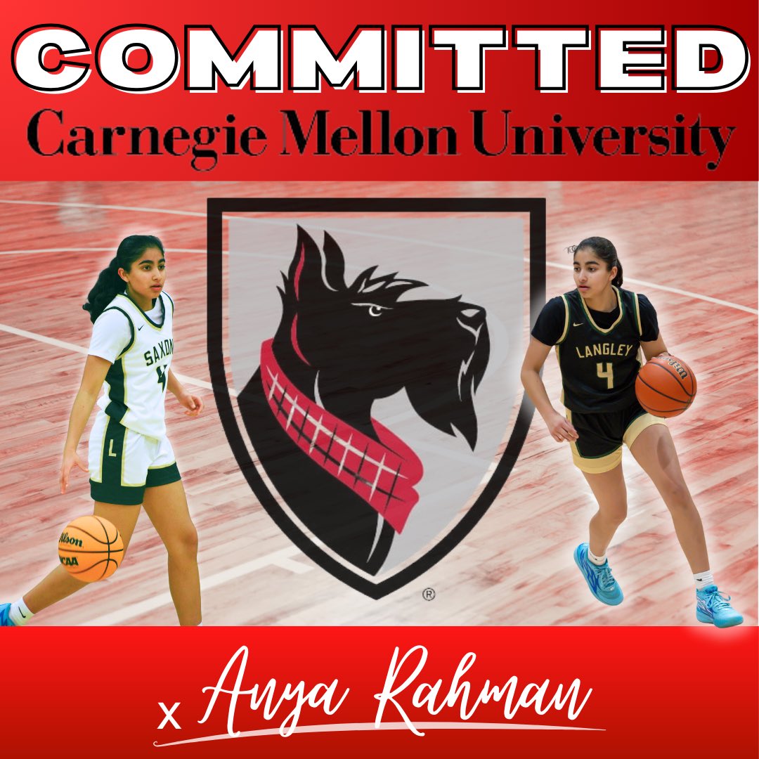 AnyaRahman4's tweet image. Excited to announce my verbal commitment to further my academic and athletic career at Carnegie Mellon University!! Thank you to Coach McConnell-Miller and Coach Yawman for the opportunity! Go Tartans!!