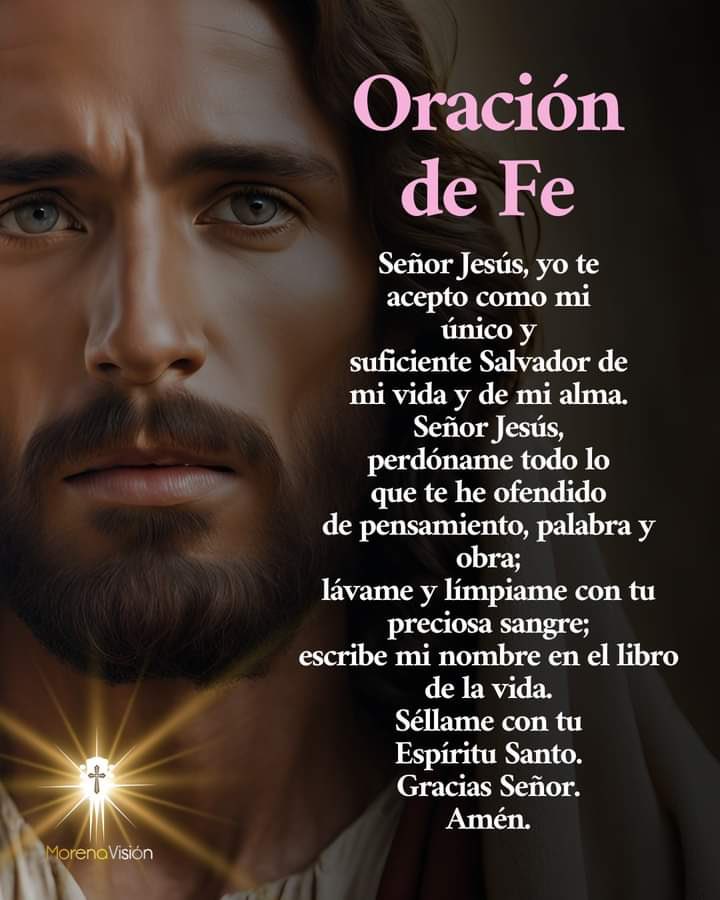 Señor perdona nuestras ofensas, te aceptamos como nuestro único Salvador de nuestras vidas.