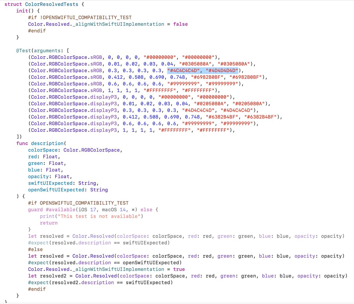 KyleSwifter's tweet image. End up adding a hacky flag to align with SwiftUI logic when testing.
#OpenSwiftUI