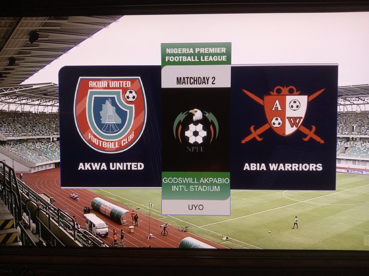 mezzymichaels's tweet photo. Coming up in a bit,
@AkwaUnited_fc Vs @AbiaWarriors
@NigeriaPFL match day 2,
At the Godswill Akpabio Int'l Stadium, Uyo,
Live on @StarTimes_Ng BETA SPORTS channel.
Kick off is 3pm.

#SupportYaOwn. https://t.co/zCensrbYaV