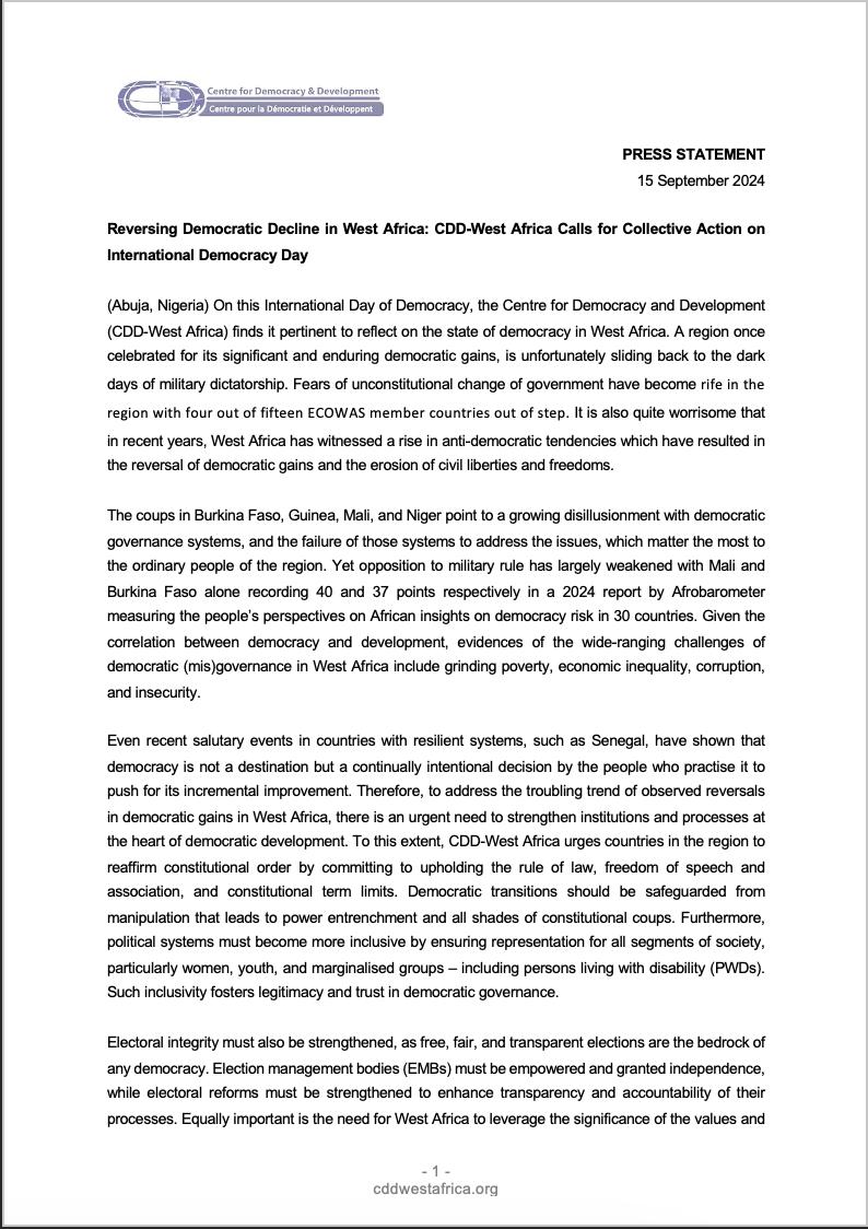 CDD West Africa tweet media