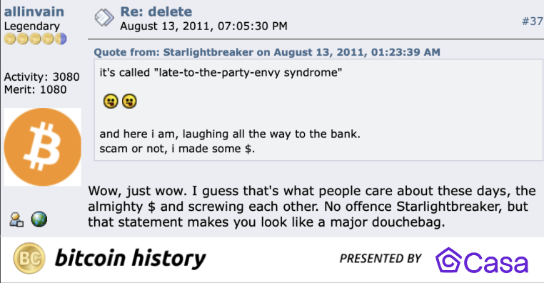 The Bitcoin Historian tweet media