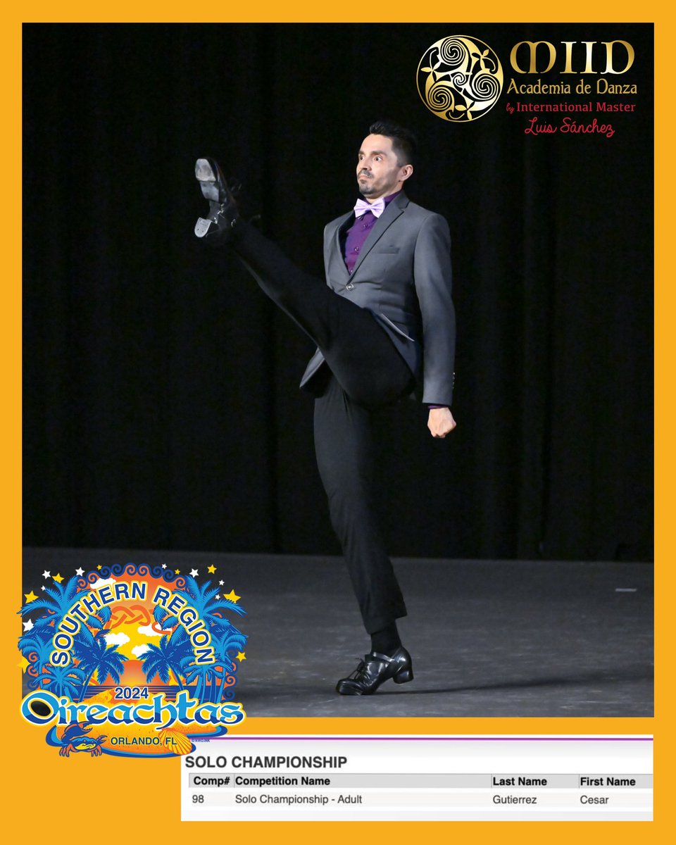 cesar_gutman's tweet photo. The 7th place from North America (2024), is ready for his 7th international championship. See you all next December 7th at Orlando, FL. 

#irishdancer #adultchampion #sro2024 https://t.co/MIoOUP2R8l
