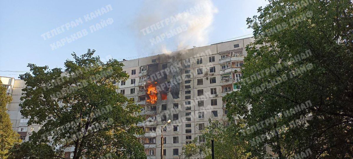 igorlachenkov's tweet photo. Another day in Kharkiv. A Russian guided aerial bomb has struck a residential building. Reports confirm 28 injured, including three children.

This terror continues daily. Ukraine urgently needs support. https://t.co/jjYsTO0i7l