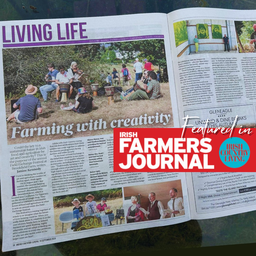 Think farmers aren't creative? Think again
Could art and creativity be the key to a sustainable future in Irish food and agriculture? This is the purpose of the annual #FieldExchange24 Festival at Brookfield Farm, writes Janine Kennedy.
 Read it at farmersjournal.ie/field-exchange…