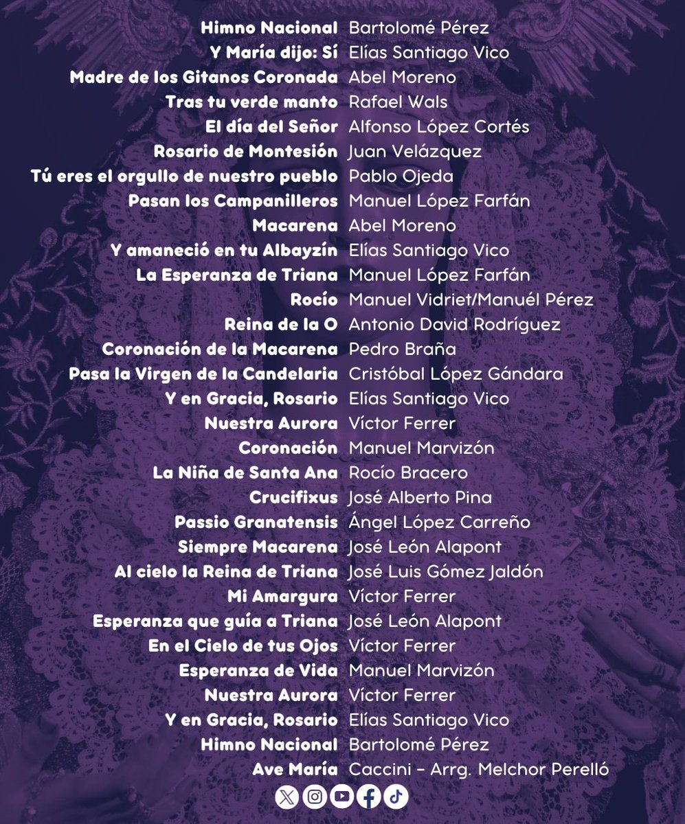 🎶 Adjuntamos la cruceta que interpretamos ayer tras 𝐍𝐭𝐫𝐚. 𝐒𝐫𝐚. 𝐝𝐞𝐥 𝐑𝐨𝐬𝐚𝐫𝐢𝐨 𝐞𝐧 𝐬𝐮𝐬 𝐌𝐢𝐬𝐭𝐞𝐫𝐢𝐨𝐬 𝐃𝐨𝐥𝐨𝐫𝐨𝐬𝐨𝐬. Un privilegio formar parte de uno de los días históricos que tuvo nuestra querida Hermandad del <a href="/Rosario_Guadix/">Pasión Y Rosario</a>.

🆕 Como novedad, tuvo