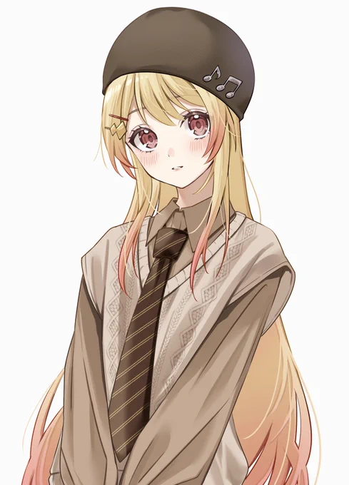 奏ちゃんラフとお顔のアップ 