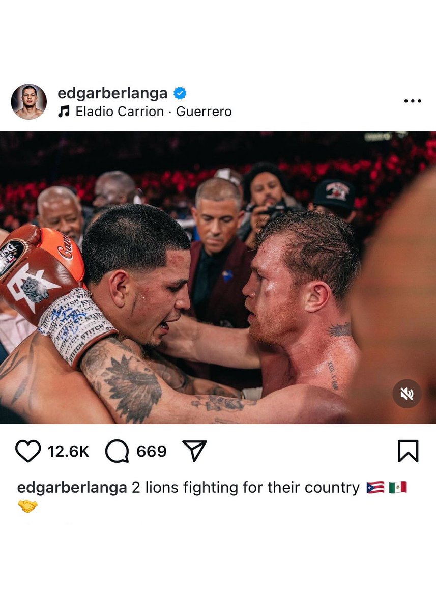ringmagazine's tweet photo. Edgar Berlanga on Instagram today after his defeat to Canelo Alvarez… https://t.co/2WEXePojX5