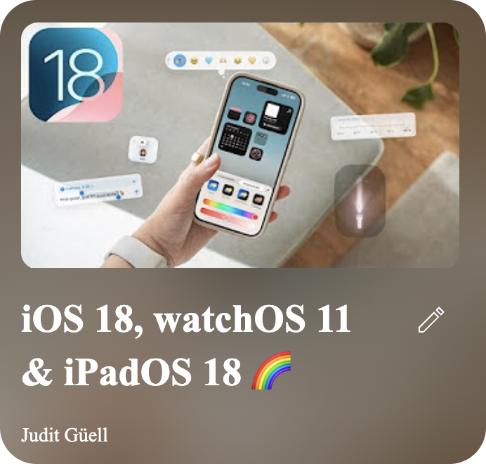 Es oficial, tenemos todas las actualizaciones disponibles en nuestros dispositivos de Apple así que... 

🙆🏻‍♀️ He creado esta lista de reproducción para haceros la vida más fácil 🌈 youtube.com/playlist?list=… 

¡Ya están todos los vídeos disponibles!