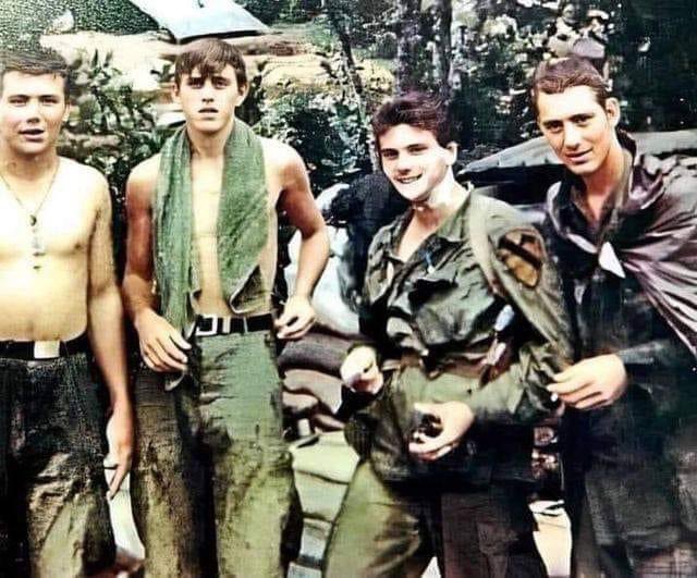 Michael Shoemaker (with towel) and the boys of Bravo Company 7th Cavalry 1st Cav.