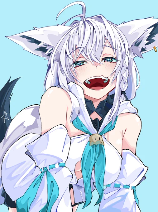 大きな口の笑顔っていいよね#絵フブキ 