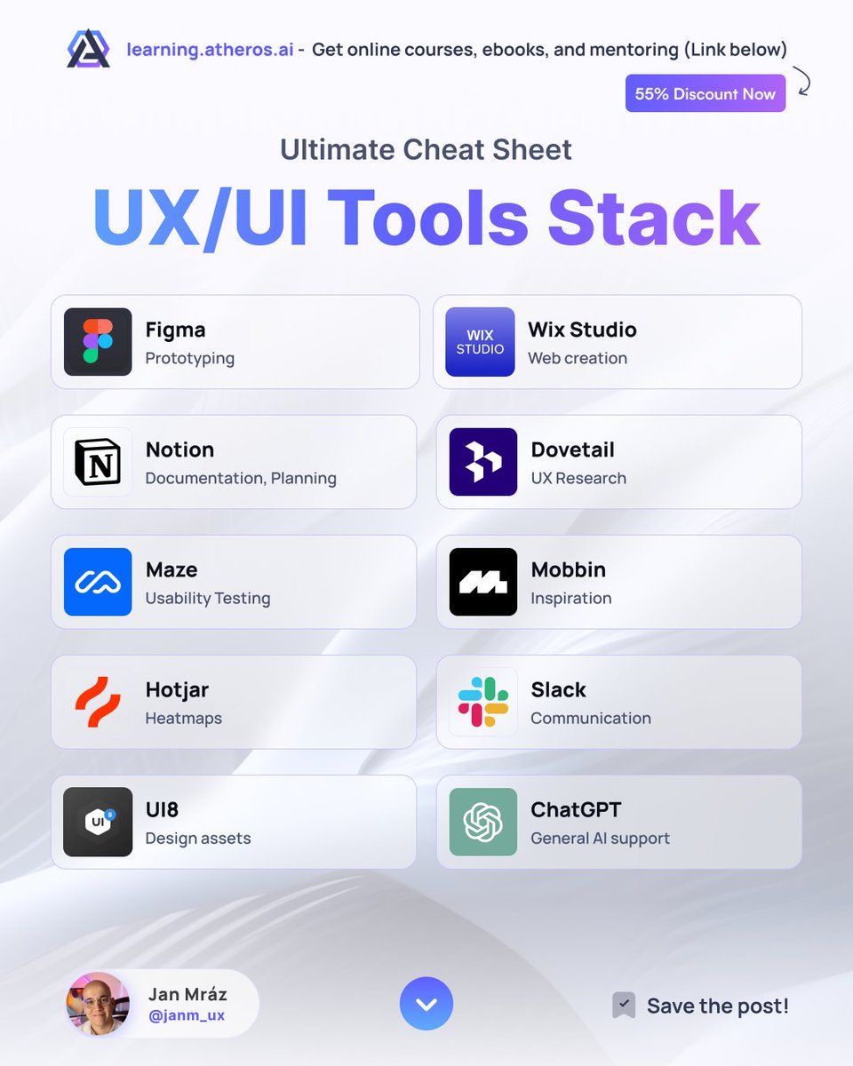 janm_uiux's tweet image. Choosing the right tools is one of the first steps of every successful design project! Here is my current stack! 🤌🏼