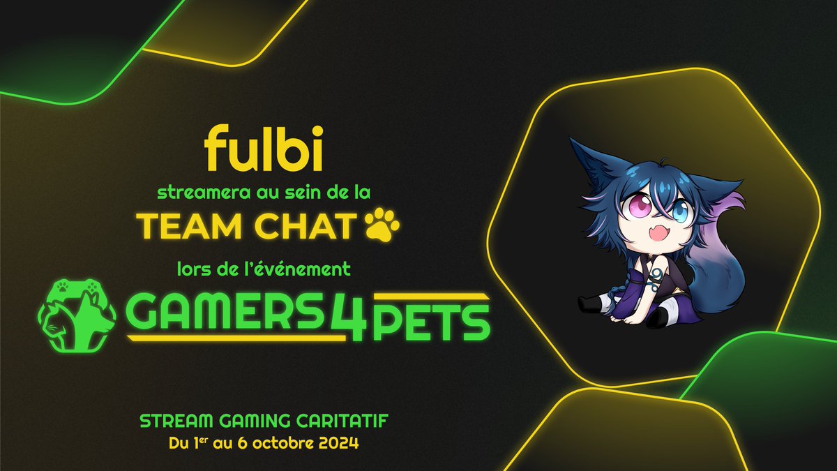 fulbi6's tweet photo. Qu'est-ce que j'entend la ? Quelque chose arrive on dirais.. QUOI fulbi participe au #Gamers4Pets2024 ?! Mais ça dépasse l'entendement !

Rendez vous sur discord et twitch pour les donation goal ! Ensemble on va rendre la vie de nos ami poilue meilleure ! 
https://t.co/iixMw0dfxK https://t.co/FcwAQE9qQV