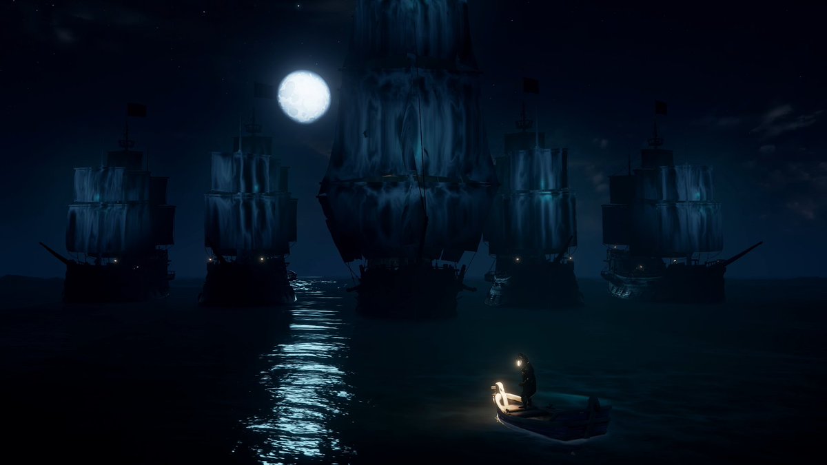 Badhelmsman's tweet photo. Theme: Ships at Night  
#SoTShot #SeaOfThieves
@SeaOfThieves https://t.co/wF5MjEzwZF