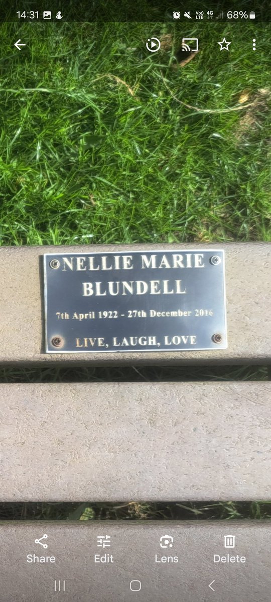 three plaques on a bench in the Peak District. 

I call this piece "Downfall of Society"