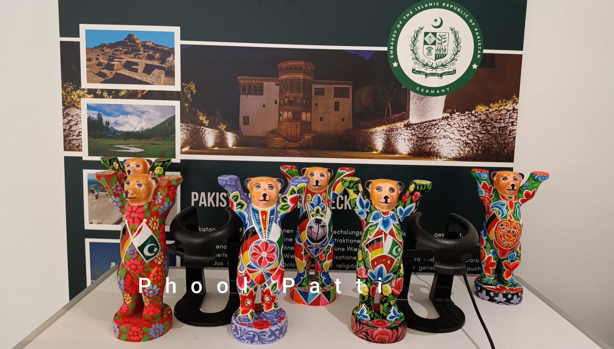 Phool Patti Official (@phoolpatti) on Twitter photo "We designed this small Berlin Bear in Pakistan #TruckArt style for the Pakistan Embassy's event.
Ambassador Madam Saqlain Syedah
will present it to Germany's high-end dignitaries
#PhoolPatti endeavors to promote the soft image of Pakistan around the globe!!
<a href="/GermanyinKHI/">German Consulate General Karachi</a> "We designed this small Berlin Bear in Pakistan #TruckArt style for the Pakistan Embassy's event.
Ambassador Madam Saqlain Syedah
will present it to Germany's high-end dignitaries
#PhoolPatti endeavors to promote the soft image of Pakistan around the globe!!
<a href="/GermanyinKHI/">German Consulate General Karachi</a>