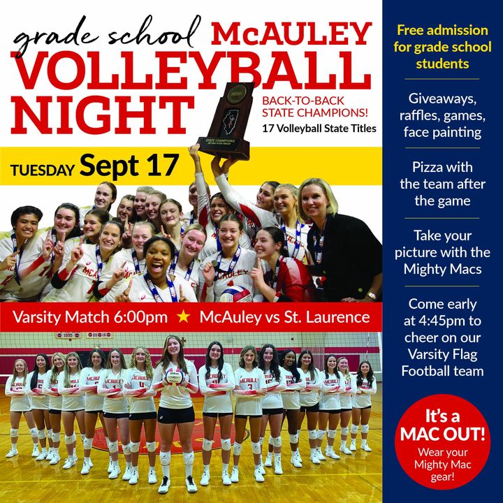 Future Macs 📣 Join MACNATION in cheering on the Back-to-Back State Champs this Tuesday, September 17th at 6pm! We can't wait to see you there!