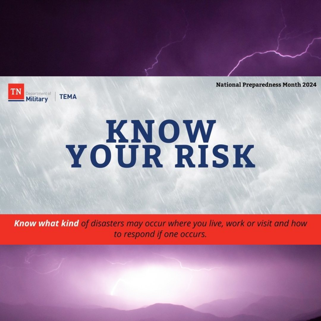 WCJC_EMA's tweet image. Disasters can happen without warning. It’s important to learn about the potential hazards near you and how to receive emergency alerts. From tornadoes to floods, wildfires or man-made emergencies, we want you to #BeReady for any risk. Learn more at tn.gov/tema/prepare.h…